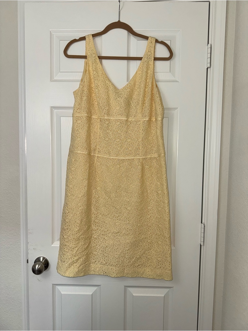 Yellow Floral Eyelet Dress